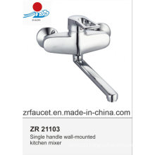 Single Handle Wall Mounted Kitchen Mixer Faucet